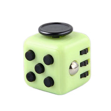 Cube anti-stress vert magnétique avec multiboutons