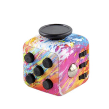 Cube anti-stress arc-en-ciel magnétique avec multiboutons