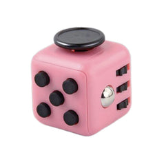 Cube anti-stress rose magnétique avec multiboutons