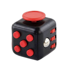 Cube anti-stress noir magnétique avec multiboutons