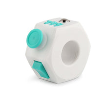 Fidget cube anneaux 6 faces turquoise