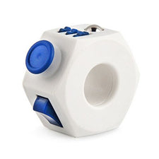 Fidget cube anneaux 6 faces bleu