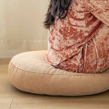 Grand Coussin de Méditation Rond en Lin Inyahome