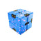 Cube infini antistress métal bleu }
