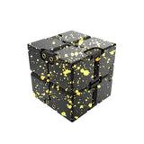 Cube infini antistress métal or