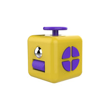 Cube Antistress Multiboutons Fingertoy Jaune