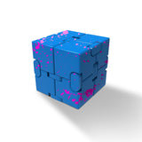 Cube infini antistress métal argent