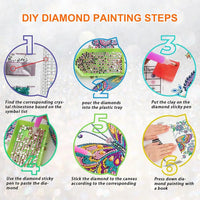 Tableau diamant 5D antistress jolie