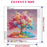 Tableau diamant arbre de vie multicolores
