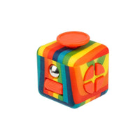 Cube Antistress Multiboutons Fingertoy Jaune