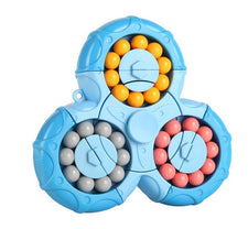 Cube magique rotatif tricolores bleu