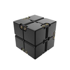 Cube infini antistress métal noir