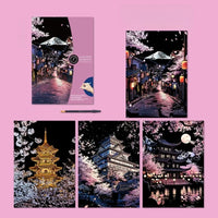 Kit Scratch Art City Night 4 Tableaux Créatifs Anti-Stress