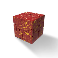 Cube infini antistress métal noir rouge