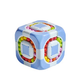 Cube antistress énigme magique rotative bleu