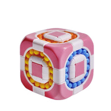 Cube antistress énigme magique rotative rose