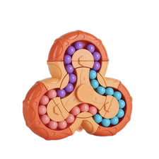 Cube magique rotatif tricolores orange