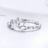 Bague Anti-Stress Lotus Argent