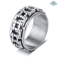 Bague anti stress homme argent