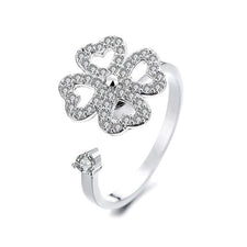Bague anxiété Trèfle tournant