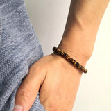 Bracelets bouddhiste en pierres d’Œil de tigre naturel