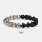 Bracelets en Onyx Noir Naturel et Perles gravées du Mantra « OM » }