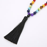 Collier Mala de prière 7 Chakra en Onyx 