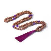 Collier mala de protection Rudraksha