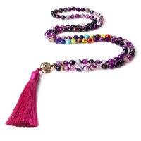 Collier de prière en pierre d'agate