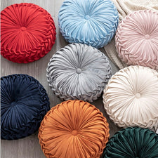 Coussin en Velours en Forme de Citrouille