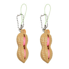 Petite balle cacahuète antistress porte-clef