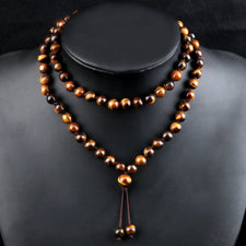 Collier de méditation en œil de tigre 