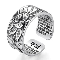 Bague Anti-Stress Lotus Argent