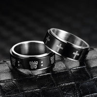 Bague anti-stress Papillon tournant