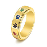 Bague anneau tournant Chat