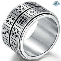 Bague anti-stress face de dés