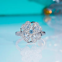 Bague rotative coeur floral