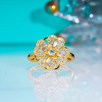 Bague rotative coeur floral