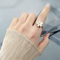 Bague rotative anti-stress Fleur