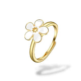 Bague rotative anti-stress Fleur