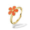 Bague rotative anti-stress Fleur }