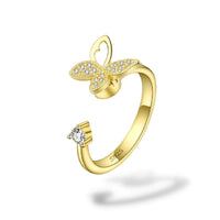 Bague Papillon Libre Rotative
