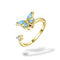 Bague Papillon anti-stress rotative }