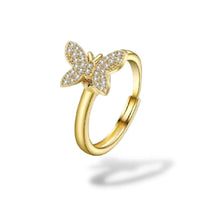 Bague Papillon Orné Rotative