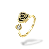 Bague anti-stress rose rotative