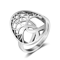 Bague Anti-Stress Argent Arbre Vie