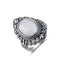 Bague Zen Argent Pierre de Lune }