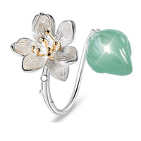 Bague Anti-Stress Lotus Argenté