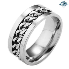 Bague homme anti-stress argent