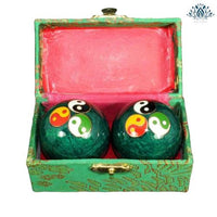 Boules chinoise vert yin yang